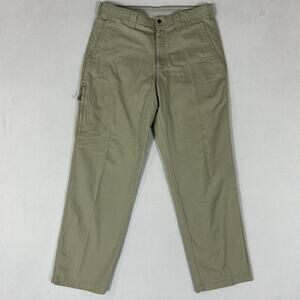 Columbia Khaki Utility Pants Men's 34x32 Tan Cotton Outdoor Hiking Cargo Pockets